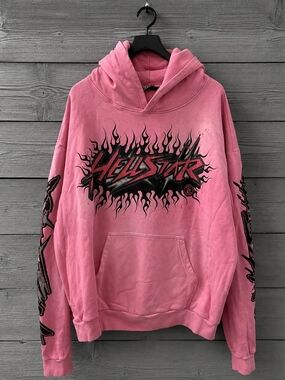 Hellstar Brainwashed Pink Hoodie With NFC Tag Size M